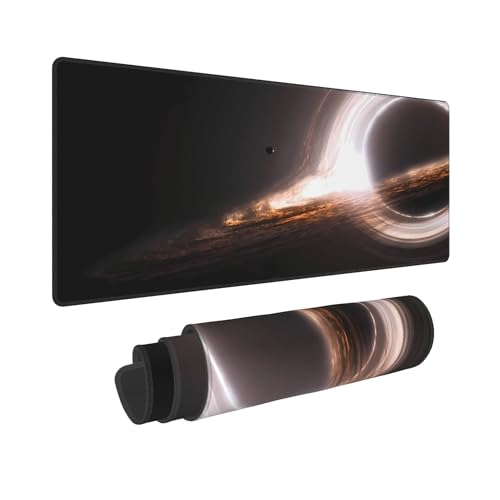 Keebik Interstellar Gargantua Gaming-Mauspad, großes erweitertes Computer-Mauspad, Tastatur, komplettes Schreibtisch-Mauspad für Gaming, Büro, Zuhause, 30 x 80 cm von Keebik