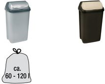 keeeper Abfallbehälter rasmus, 50 Liter, silber mit Rolldeckel, Material: PP, - 1 Stück (1045516000000) von Keeeper