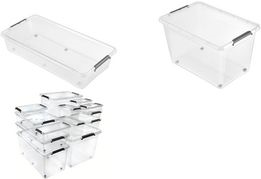 keeeper Aufbewahrungsbox/Clipbox Lars, mit Rollen, 40 Liter natur-transparent, Deckel zuverlässig durch seitliche Clips - 1 Stück (1104200100000) von Keeeper
