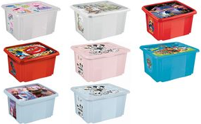 keeeper Aufbewahrungsbox karolina Mickey, 30 Liter Dreh-/Stapelbox mit Deckel, aus PP, cloudy-blue, mit - 1 Stück (1223868424700) von Keeeper