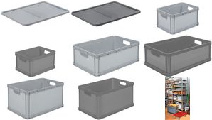 keeeper Aufbewahrungsbox robert, 64 Liter, nordic-grey Tragkraft: 30 kg, lebensmittelecht, säure- und - 1 Stück (1088613000000) von Keeeper