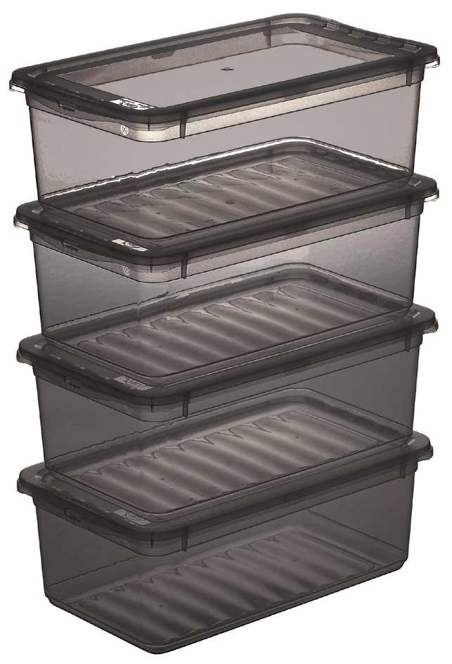 keeeper Aufbewahrungsboxen-Set , bea, , 3x 11 L, crystal-grey von Keeeper