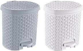 keeeper Tret-Abfalleimer tjark, 11,5 Liter, nordic-white Tret-Abfalleimer, Rattan-Optik, mit Tretpedal, - 1 Stück (1030351900000) von Keeeper