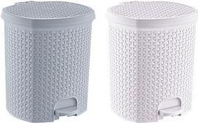 keeeper Tret-Abfalleimer tjark, 21 Liter, nordic-white Tret-Abfalleimer, Rattan-Optik, mit Tretpedal, - 1 Stück (1030451900000) von Keeeper
