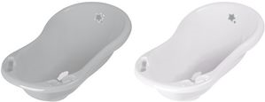 keeeper kids Babywanne maria stars, mit Stöpsel, grau mit Aufdruck, aus PP, mit zwei Ablagefächern, - 1 Stück (1842613019600) von Keeeper