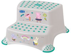 keeeper kids Tritthocker igor Peppa Pig, zweistufig hellgrau, mit Aufdruck, Tragkraft: 120 kg, mit Anti-Rutsch - 1 Stück (1003213319400) von Keeeper