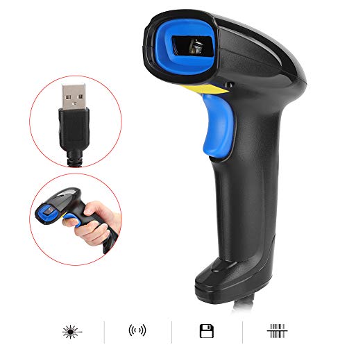 1D-Code-Scanner Barcode Reader Wear-resistenter ABS-Shell, 32-Bit-Prozessor für Lagermanagement (Wired Scan Gun YHD-1100L) von Keenso