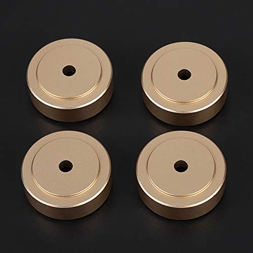 30 * 10 Mm Verstärkerfüße für Lautsprecher Stehen - Anodierende Sandstrahlungs -Aluminiumverstärkerpolster Füße Langlebig und Bequem, 4 für Audiophile (GOLD) von Keenso