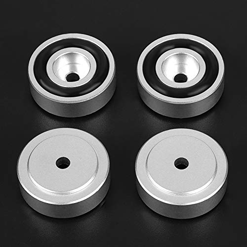 30 * 10 Mm Verstärkerfüße für Lautsprecher Stehen - Anodierende Sandstrahlungs -Aluminiumverstärkerpolster Füße Langlebig und Bequem, 4 für Audiophile (SILVER) von Keenso