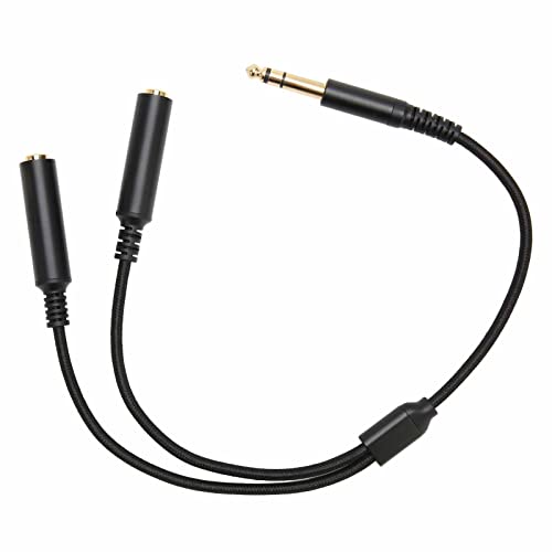 6,35 Mm Stereo -Splitter y Kabelgold Plattierstecker Clear Sound Sender für Mixer, Mikrofone 11,8 Zoll Nylon/Aluminiumlegierung 6,35 Mm Stereo -Splitter y Kabelgold Plattierstecker Clear Sound Sender für Mixer, Mikrofone 11,8 Zoll Nylon/Aluminiumlegierung von Keenso