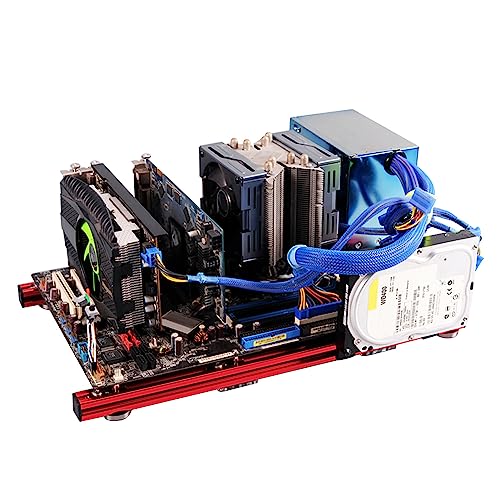 ATX Motherboard Open Frame Aluminiumlegierungspc -Hülle, Lustige DIY -Bausteine PC Chassis für Enthusiasten, überlegene Wärmedissipationsleistung, Kompatibel mit ATX Stromversorgung und Montage ATX Motherboard Open Frame Aluminiumlegierungspc -Hülle, Lustige DIY -Bausteine PC Chassis für Enthusiasten, überlegene Wärmedissipationsleistung, Kompatibel mit ATX Stromversorgung und Montage von Keenso