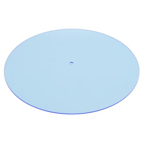 Acryl -Plattenspieler -Matten Upgrade Klangqualität für Vintage Record Player, Transparente Platten Slipmat für 12 Zoll Scheibe (hellblau) von Keenso