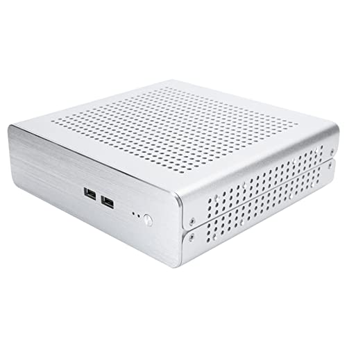 Aluminium HTPC-Gehäuse Praktisch zu Verwenden, um mit Horizontalen, Vertikalen und Wand Montierten Platzierung für Wohnzimmercomputer, Selbstbedienungsanschlüsse zu Verwenden (USB2.0) von Keenso
