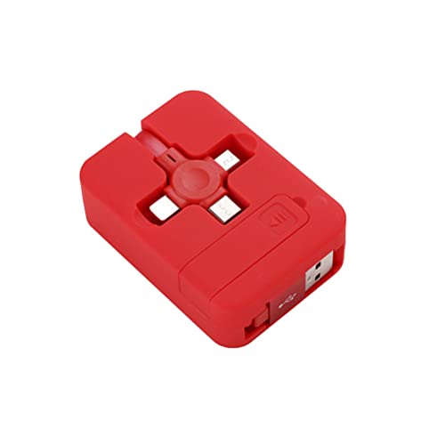 Auto USB-Kabel, 3-in-1-Ladekabelrolle, Handyhalterung, Einziehbar, Schnelles USB-Ladekabel, Kompatibel für Handys, Tablets (Flammenrot) von Keenso