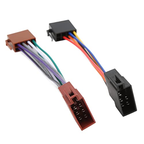 Autoradio-Kabelbaumstecker, ISO-Radio-Kabelstecker, Kabelbaum-Adapterstecker, Stecker auf Buchse, 16-poliges ISO-Buchse, Radioempfängerkabel von Keenso