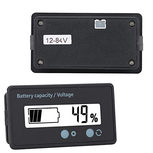 Batteriekapazitätsmonitoranzeige 12-84V LED-Anzeige für Blei-Säure/Batterie, Grün (weißes Licht) von Keenso