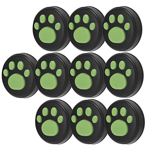 Cat Joystick Cap Skid-resistente Silikon-Daumengriffe für/Lite Controller, 10 Pack Einzigartig (Schwarze Hintergrundkrallen grünes Krallen) von Keenso