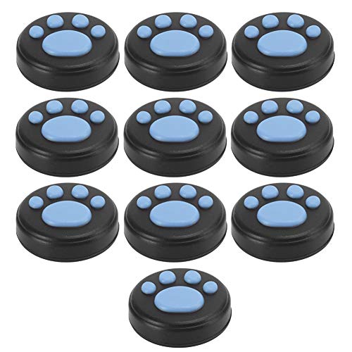 Cat Joystick Cap Skid-resistente Silikon-Daumengriffe für/Lite Controller, 10 Pack Einzigartig (Schwarzer Hintergrundblauer Klaue) von Keenso