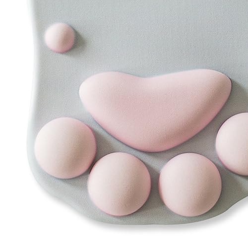 Cat Maus -Pad Süße Cartoon Slip Mouse Matte mit Handgelenkunterstützung für Home Office -Arbeit (Grey) von Keenso
