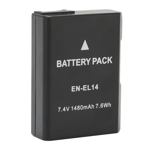 Digitalkamera en El14 1480mAh Lithium -Ionen -Batterie, Slim Design Batterieersatz für D5300 D3200 D5200 D3400 D5600 D3500 D3300 D3100 für Geschäftsreise Digitalkamera en El14 1480mAh Lithium -Ionen -Batterie, Slim Design Batterieersatz für D5300 D3200 D5200 D3400 D5600 D3500 D3300 D3100 für Geschäftsreise von Keenso