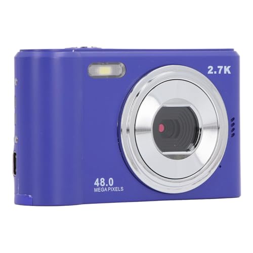 Digitalkamera mit 44 MP IPS-Bildschirm, 1080P-Vlogging-Kamera mit Blitz, Autofokus, Wiederaufladbar, Ideal für Studenten (Blue) von Keenso