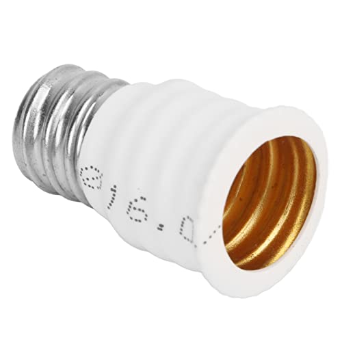 E12-auf-E14-Adapter, E14-auf-E12-Glühbirnen-Adapter, 6-teilig, mit Isolationswiderstand, für Flure, Schlafzimmer, Einfache Verwendung, Hitzebeständigkeit (Weiss) von Keenso