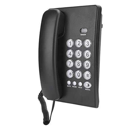 Familienbüro Telefon Multifunktional Stummschaltfunktion für Heim-/Büro/Hotel ABS Schwarz von Keenso