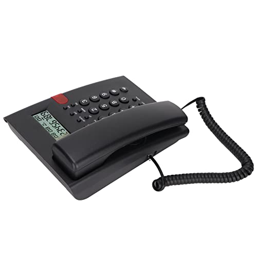 Feste Arbeit Telefon Desktop Superior Performance Clear Audio Clear Caller für das Büro Hotelzimmer (Black) von Keenso