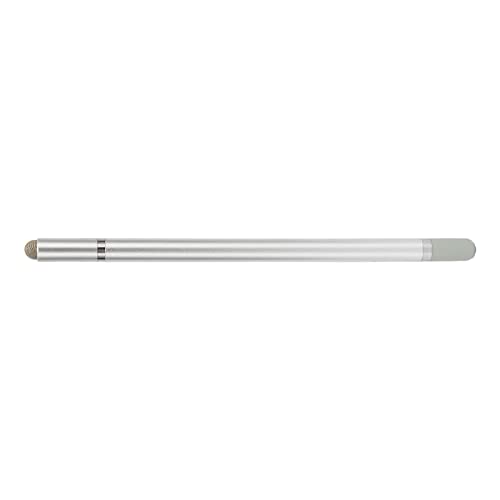 Genaue Positionierung von Stylus Pen 3 in 1 Multifunktionaler Kapazitiv mit 2 Fasernibs für Tablet -Mobiltelefone, Tragbar und Langlebig (Silver) von Keenso