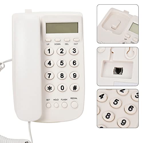 Genauige Hotelunternehmen Telefonerweiterung ohne Anrufer -ID -Desktop Wandtelefon mit Flash Funktion für Hotelhaus Energieeinsparung, FSK/DTMF Dual System Automatische Identifizierung für die von Keenso