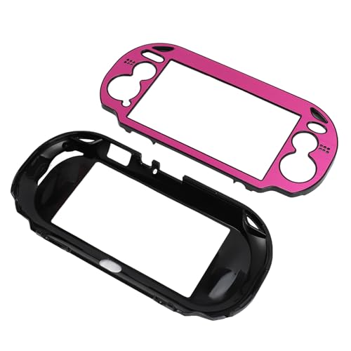 Hard Case für 1000 Gameconsole, Gebürstete Aluminiumabdeckung für PS VITA 1000, Einfach zu Installierende Schutzmetallgehäuse, Gamingliebhaber (hellrot) von Keenso