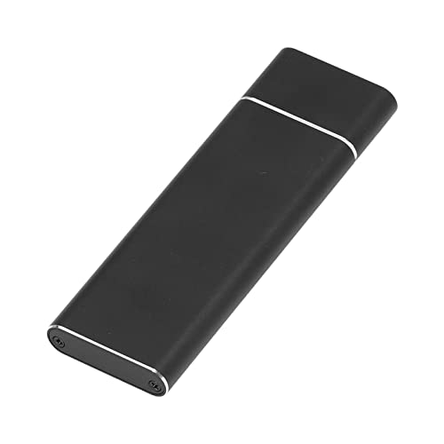Hochgeschwindigkeitstransfer USB 3.1 10 Gbit / S Typ C Metall SSD Gehäuse M.2 NGFF SSD Gehäuse USB C für Computer (Keine Festplatte inklusive) (Black) von Keenso