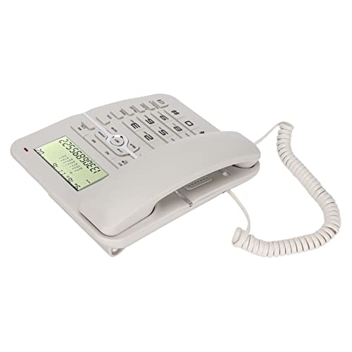 KXT2028CID Desktop Corded Phone mit Anrufer -ID und 4 Schnellen Wählfunktionen für Hotel, ABS -Material Kabel Telefon (White) von Keenso