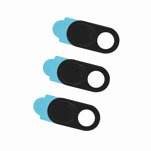 Kameraschutz Metall -Objektiv Cap Webcam Cover 3PCS Ideales Tool für Smartphone und Tablets (Black) von Keenso