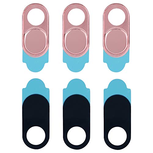 Kameraschutz Metall -Objektiv Cap Webcam Cover 3PCS Ideales Tool für Smartphone und Tablets (PINK) von Keenso