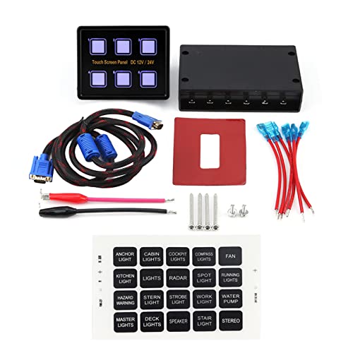 Keenso 12V / 24V 6 Gang Wasserdicht Touchscreen Bedienfeld Box LED Schalttafel für Auto Boot Schaltung LED Auto Marine Boot Wippschalter Panel Keenso 12V / 24V 6 Gang Wasserdicht Touchscreen Bedienfeld Box LED Schalttafel für Auto Boot Schaltung LED Auto Marine Boot Wippschalter Panel von Keenso