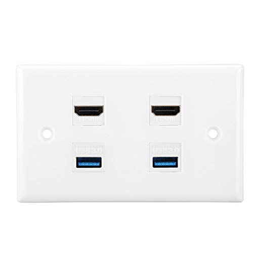 Keenso 2-Port + 2 Port USB3.0 Panel Keine Schweißwandplatte HDTV-Abdeckung für die Technische Verkabelung Keenso 2-Port + 2 Port USB3.0 Panel Keine Schweißwandplatte HDTV-Abdeckung für die Technische Verkabelung von Keenso
