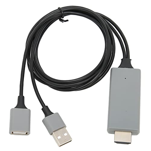 Keenso 2 in 1 USB zu -Adapterkabel, 1080p HDTV -Kabeladapter für TV -Display -Projektor (BLACK) von Keenso