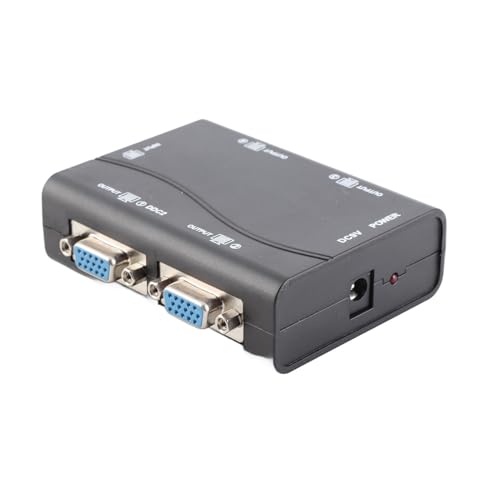 Keenso 4 Port VGA Splitter mit Goldenen Steckern, 1080p HD -TV -Splitter Ideal für Unternehmenspräsentationen, Langlebige ABS Shell für den Langfristigen Gebrauch Keenso 4 Port VGA Splitter mit Goldenen Steckern, 1080p HD -TV -Splitter Ideal für Unternehmenspräsentationen, Langlebige ABS Shell für den Langfristigen Gebrauch von Keenso