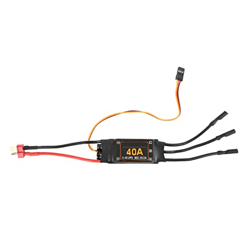 Keenso 40A Brushless ESCBrushless ESC40A Brushless ESC, 40A Speed Motor Controller Brushless ESC RC Drone Helicopter FPV Parts Dual Mode Accessories 40A ESCElectric Speed Controllers (Schwarz) von Keenso