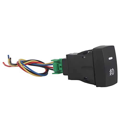 Keenso Auto Nebelscheinwerfer Schalter, Auto 5 Polig Nebelscheinwerfer Schalter Nebelscheinwerfer Lichtschalter Druckknopf für Civic Accord CRV von Keenso