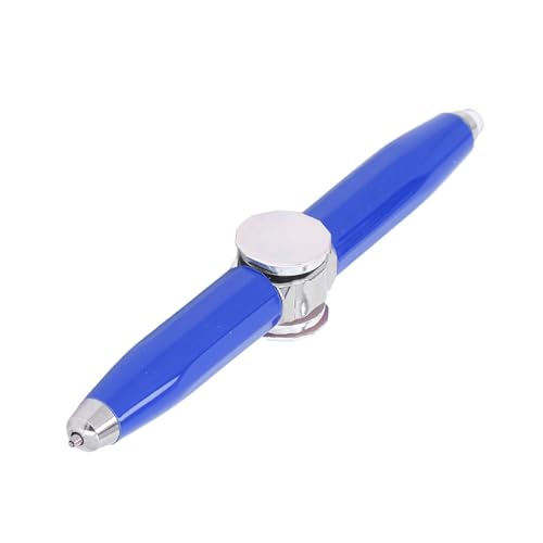 Keenso Drehender Rotierender Stift, Anti-Angst-Stress-rotierender Kugelschreiber mit LED für Erwachsene (BLUE) von Keenso