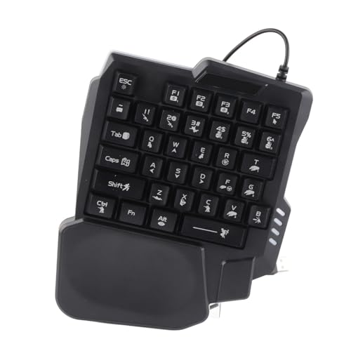 Keenso Eine Hand -Gaming -Tastatur, 35 Tastaturtastatur für Computer Mobile Games von Keenso