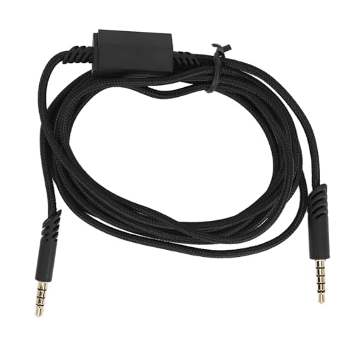Keenso Gaming -Headset -Ersatzkabel Langlebige Soundkabel für A10 A40 A40 TR, 6,6 Fuß Lang für Spiele, Musikbegeisterte (BLACK) von Keenso