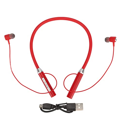 Keenso Halsband - -Ohrhörer, Drahtlose Kopfhörer mit Mikrofon Zum Laufen (Rot) von Keenso