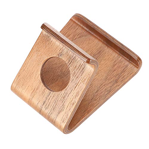 Keenso Hölzerne Telefonständer Tragbarer Desktop -Tablet -Computerhalter mit Fester Grundlage für Alle Mobiltelefone und Tablets ca. 60G Material: Holz (Walnussfarbe) von Keenso