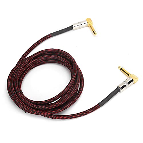 Keenso Jorindo Gitarrenkabel 22AWG Sauerstofffreier Kupferkern, 9,8 Fuß 6,35 Mm Gitarrenkabel mit Doppelten Isolierabdeckungen für Elektronische Organe, Elektrobass (JD6214) von Keenso
