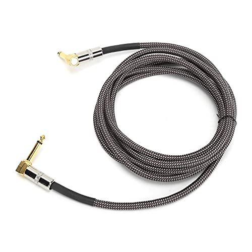 Keenso Jorindo Gitarrenkabel 22AWG Sauerstofffreier Kupferkern, 9,8 Fuß 6,35 Mm Gitarrenkabel mit Doppelten Isolierabdeckungen für Elektronische Organe, Elektrobass (JD6215) von Keenso