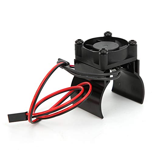 Keenso Lüfter de Refroidissement de Chaleur de Moteur, 1/10 RC Modèle de Voiture Heizkörper de Moteur de Moteur électrique adapté avec Autocollant pour Traxxas TRX-4(Noir) von Keenso