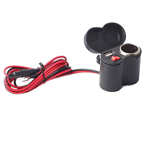 USB-Ladegerät mit Zigarettenanzünder-Steckdose, 12-45 V, 2 kombinierte Ports USB-Ladegerät mit Zigarettenanzünder-Steckdose, 12-45 V, 2 kombinierte Ports von Keenso